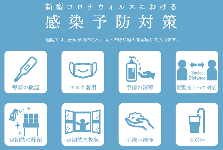 コロナウイルス感染予防対策