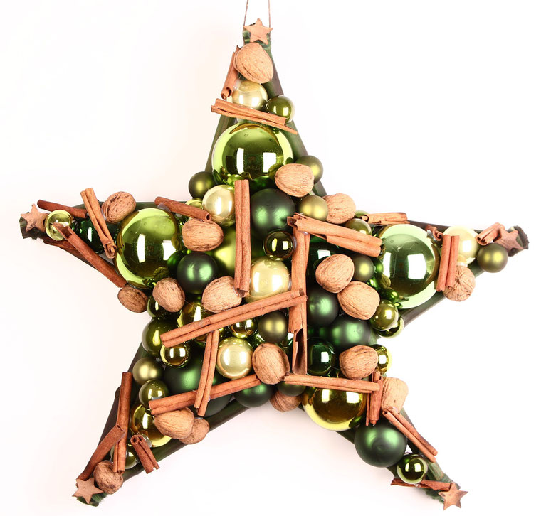 Stern Türkranz Glaskugeln Weihnachtsdeko stern handgemacht