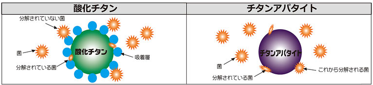 チタンアパタイトと酸化チタンとの違い