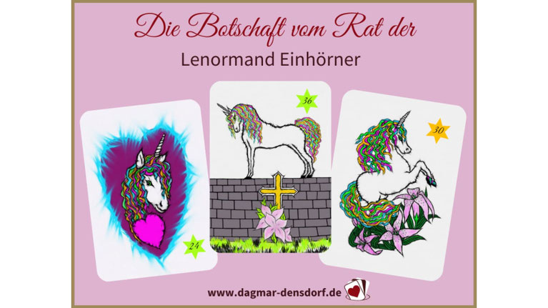 Orakel Auflösung "Botschaft Lenormand Einhorn Rat"