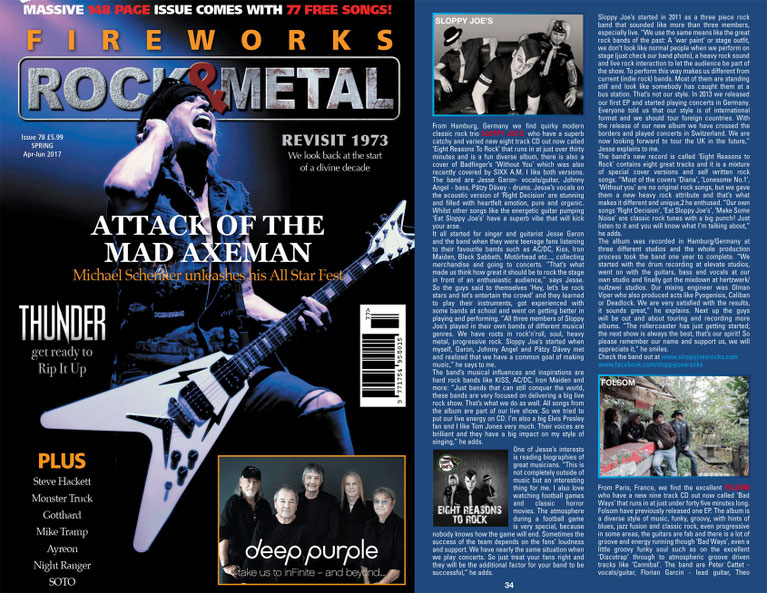 Sloppy Joe's Interview - Fireworks Rock & Metal Magazine 2017