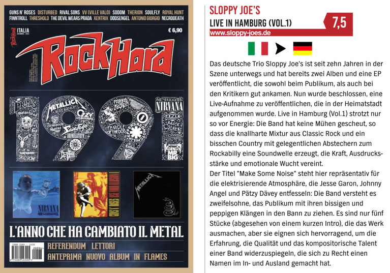 Sloppy Joe's Review - Rock Hard Italia 2022