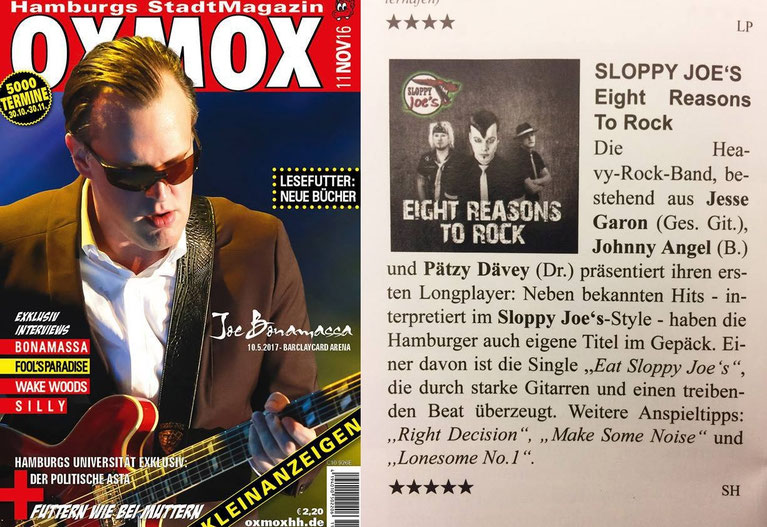 Sloppy Joe's Review - Oxmox Hamburgs Stadtmagazin 2016