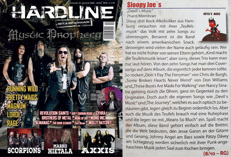 Sloppy Joe's Review - Hardline Rock & Metal Magazin 2020