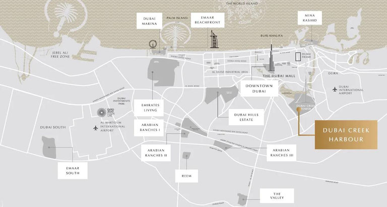 Dubai Creek Harbour Map