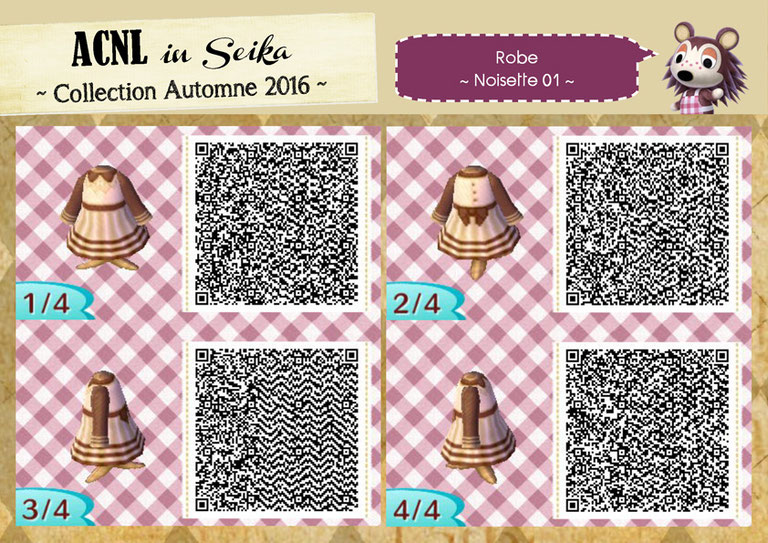 ACNL QR Code Automne robe noisette