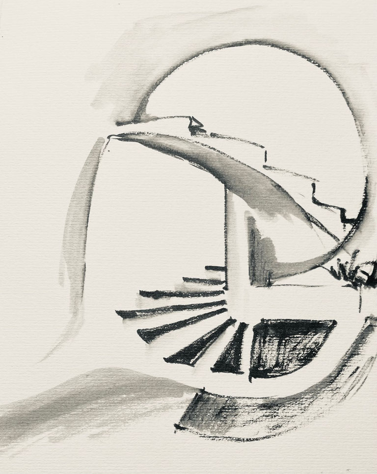 "Schwebende Treppe"  Leporellosammlung Edith Polland-Dülfer