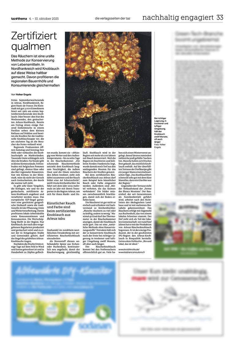 taz; Berlin; Nachhaltig; zertifiziert; qualmen; Volker; Engels