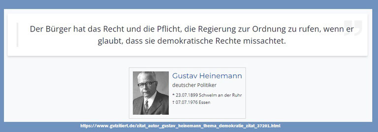 Gustav Heinemann, Politiker der CDU, später der SPD,  bekleidete verschiedene staatliche Ämter. Von 1969 - 1974 war er der dritte Bundespräsident der BRD.