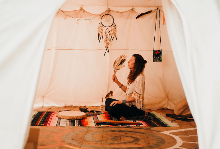 Im Tipi, Zeremonie, Schamanische Heilarbeit, Sonja Spitteler, Ahyoka