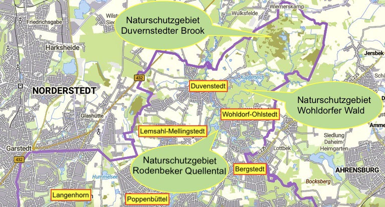 Bild: Drei Naturschutzgebiete im Norden Hamburgs