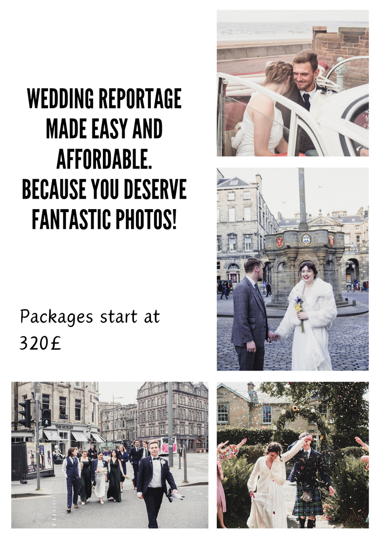 Edinburgh Wedding Photographer Affordable Packages
