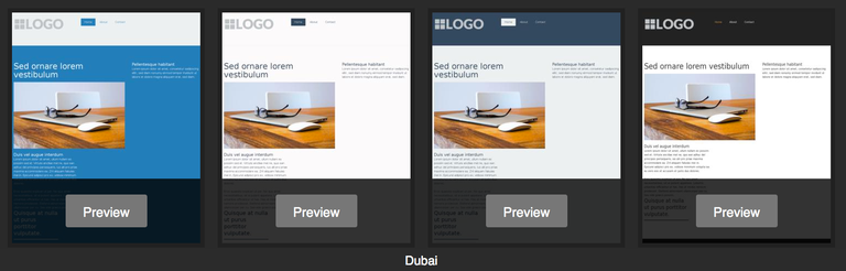 Jimdo template - Dubai variations