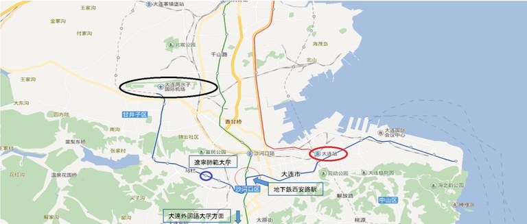 中国語学留学　大連遼寧師範大学へのアクセス方法