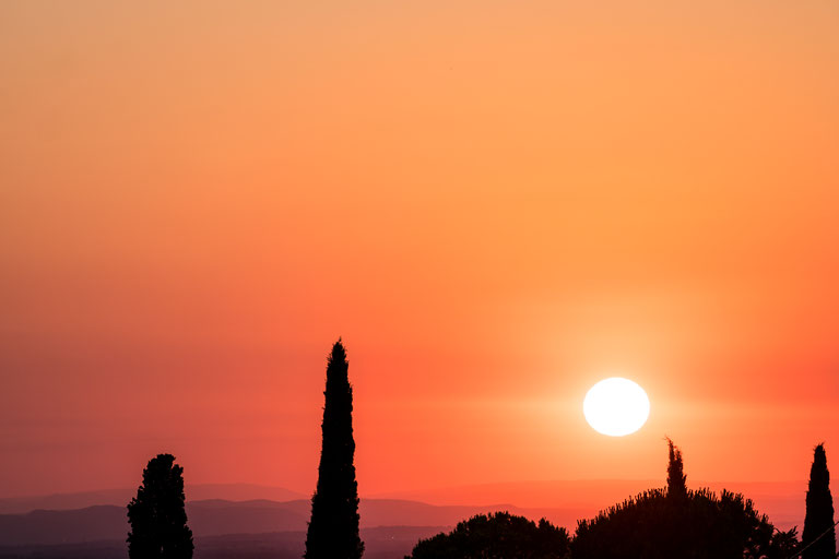 Sunset near Mount Ventoux in France