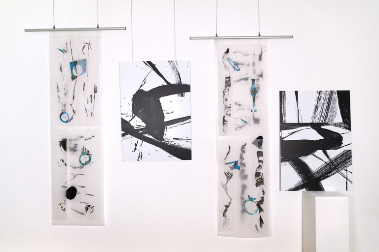 Kunstatelier in Bochum - Graphisches auf Transparentpapier und Art-Relief-Print 2023