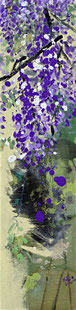 紫藤4 WISTERIA 4 100X25CM 布面油画 OIL ON CANVAS