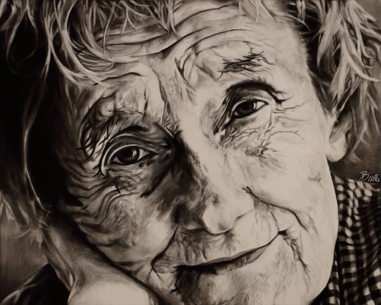 Astrid Lindgren - 80x100cm - Acryl auf Leinwand