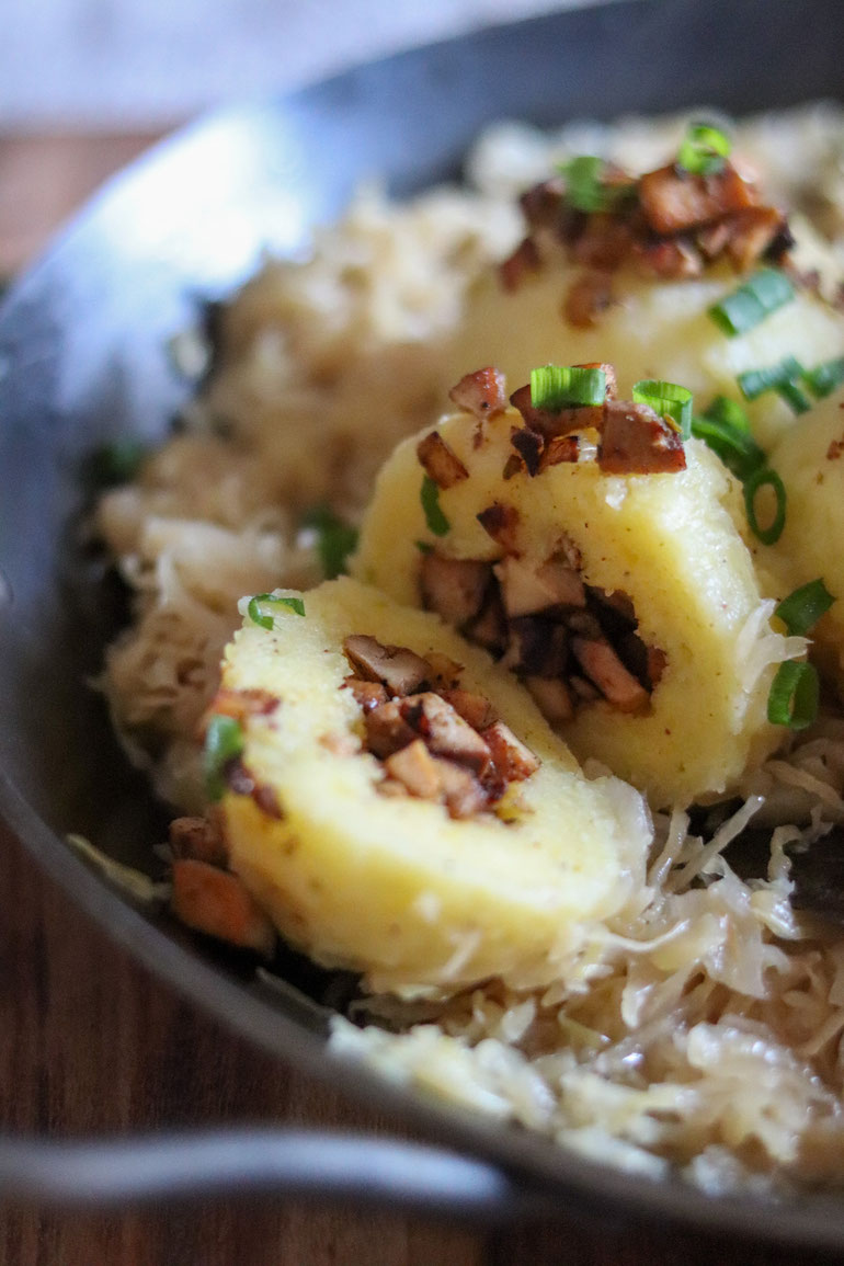 Kartoffelknödel mit Tofufüllung - food-stories/ein vegetarischer Foodblog