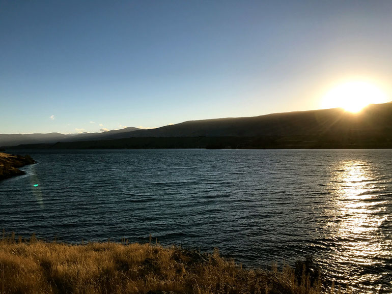 Arriving at Lake Dunstan