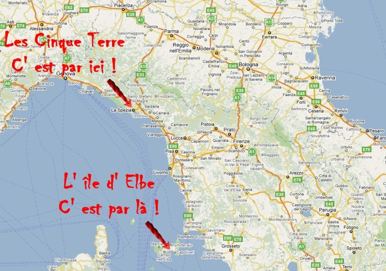 Cinque Terre et île d' Elbe Escapades