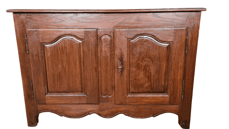 CREDENZA IN LEGNO DI ROVERE MASSELLO LUIGI XV INTEGRA E ORIGINALE DI EPOCA XVIII SECOLO FRANCIA RESTAURATA  ALT.CM. 97 LARG.CM. 142 PROF.CM. 55
