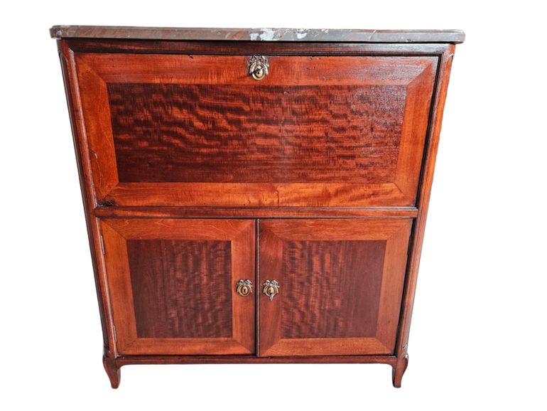 SECRETAIRE IN MOGANO INTEGRO EPOCA XIX SECOLO NAPOLEONE III RESTAURATO