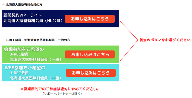 会場参加申込方法１