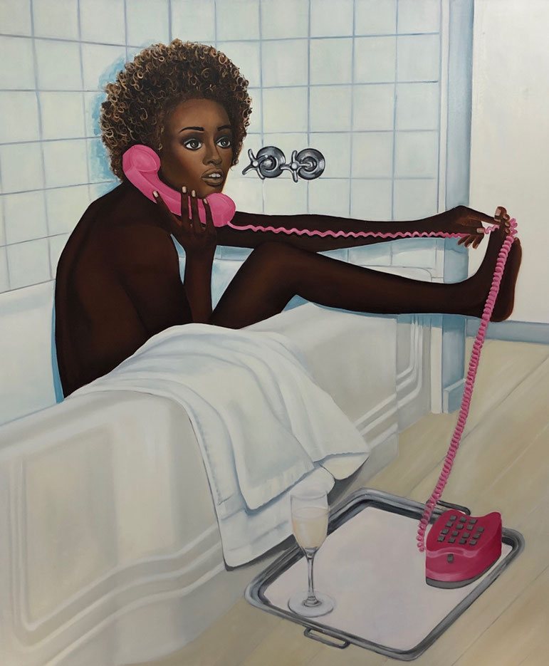 Susanna in the Bath/Two,Oil on Canvas, 150 x 175 cm, 2019