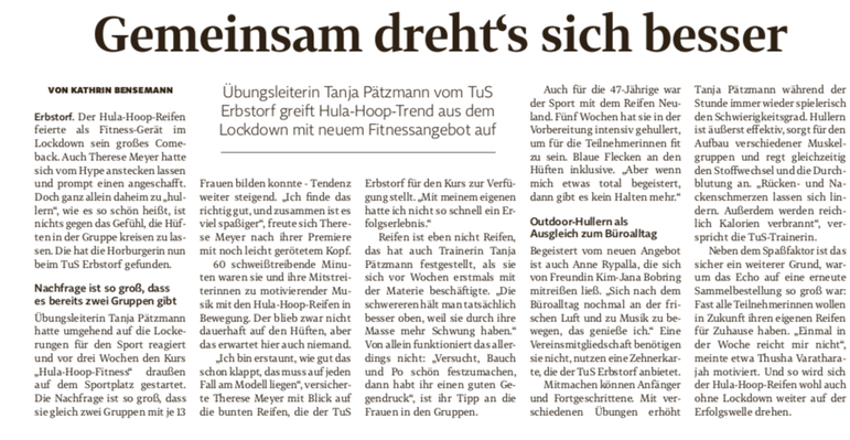 Zeitungsbericht