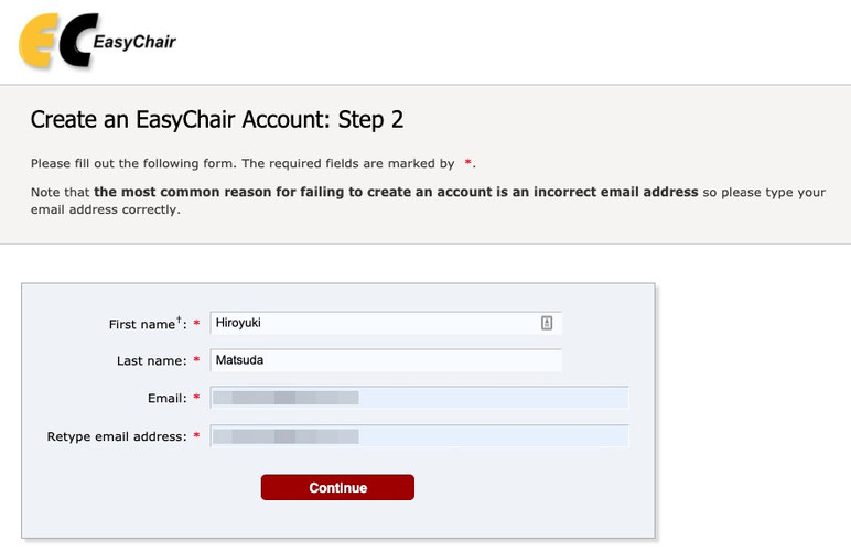 Figure 2. Fill in the form