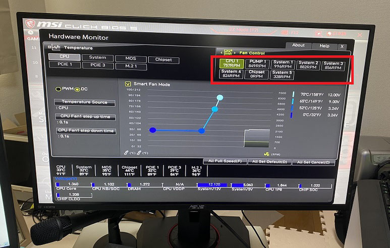 HARDWRE MONTITOR ファン設定1