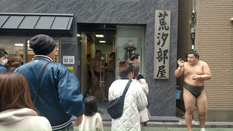 After the practice ended (Around 9:30am), two of the wrestlers came outside to pose for photos.