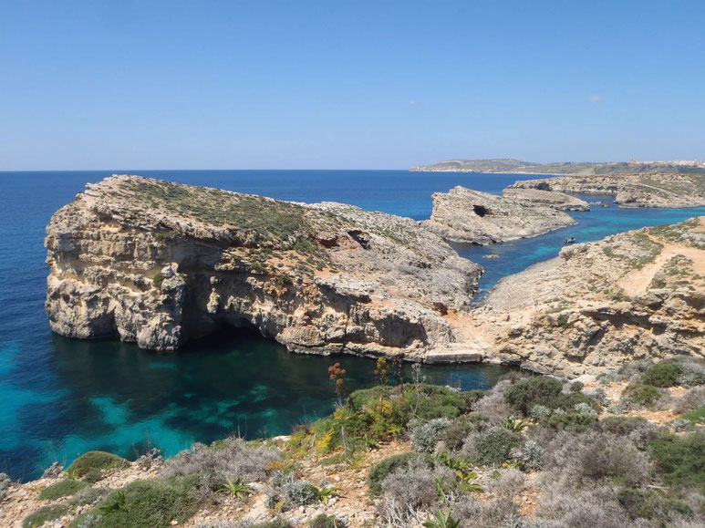 cliffs and sea,Comino, Malta