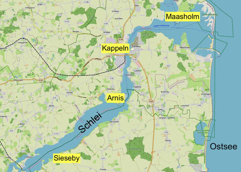 Bild: Karte von der Schlei