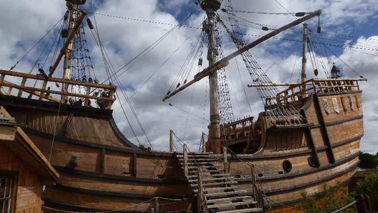 Bild: Schiff aus Magellans Flotte, die Nao Victoria