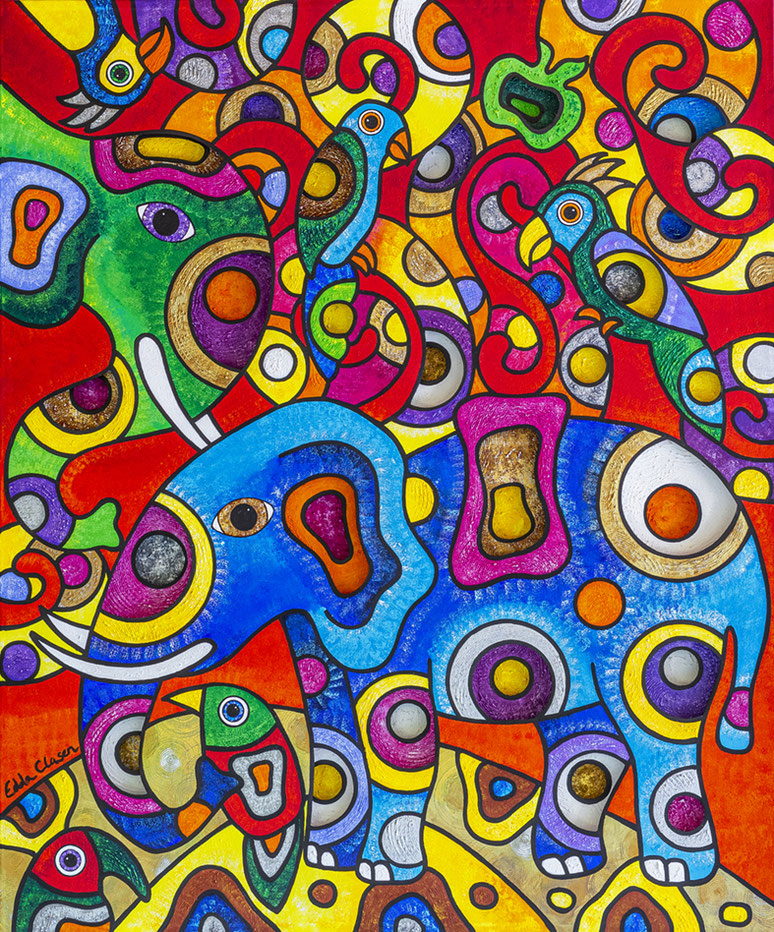 Edda Clasen, Modern Art, Art for sale, Arte Contemporáneo, Zeitgenössische Kunst, Elefante, Elephant