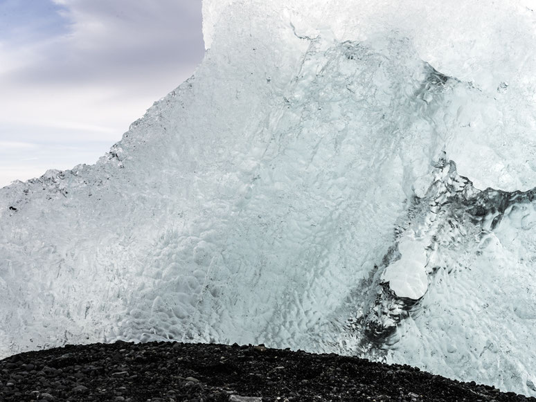 Gletscherlagune in Jökulsárlón als Farb-Photographie, Island/Iceland