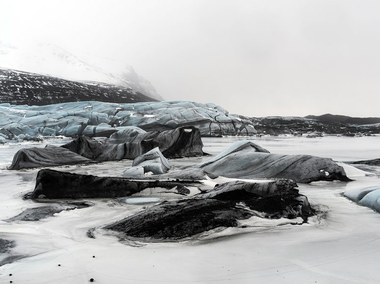 Gletscherlandschaft als Farb-Photographie, Island/Iceland