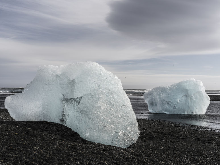 Gletscherlagune in Jökulsárlón als Farb-Photographie, Island/Iceland