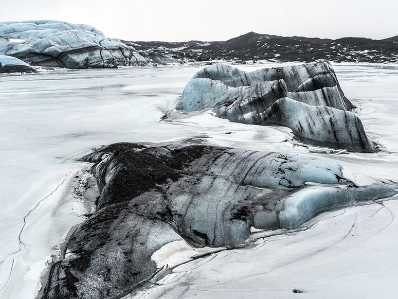 Gletscherlandschaft als Farb-Photographie, Island/Iceland