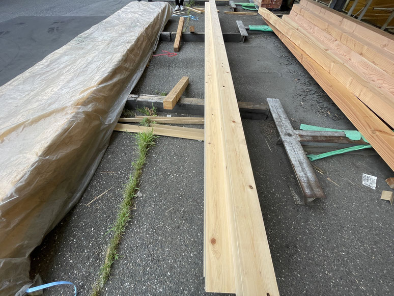 長野県　松本市　長野市　飯綱高原　建築設計事務所　建築家　news設計室　丸山和男　別荘設計　飯綱山荘Ⅲ（長野市）　プレカット打合せ　材料検査