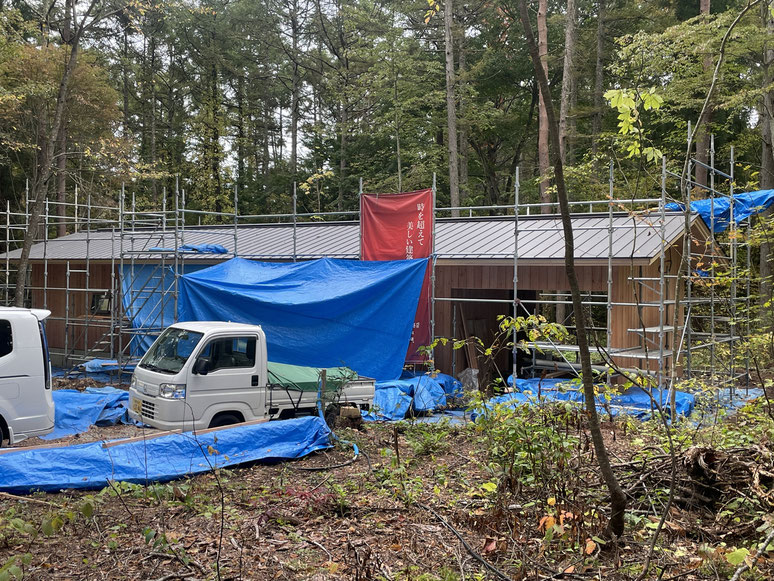 長野県　松本市　長野市　飯綱高原　建築設計事務所　建築家　news設計室　丸山和男　別荘設計　飯綱山荘Ⅲ　外壁唐松板張り