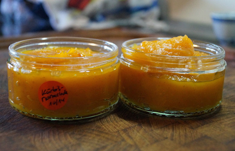 Kürbismarmelade mit Vanille, Zimt und Anis