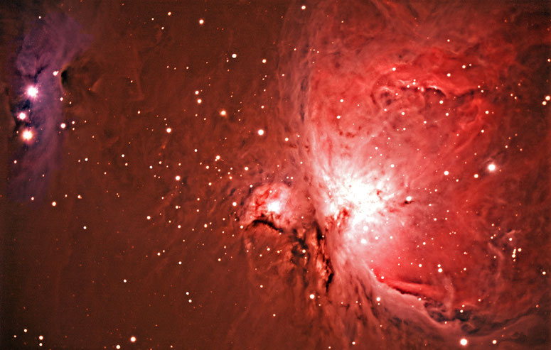 Orion-Nebel.........mehr Details im dunklen Gebiet