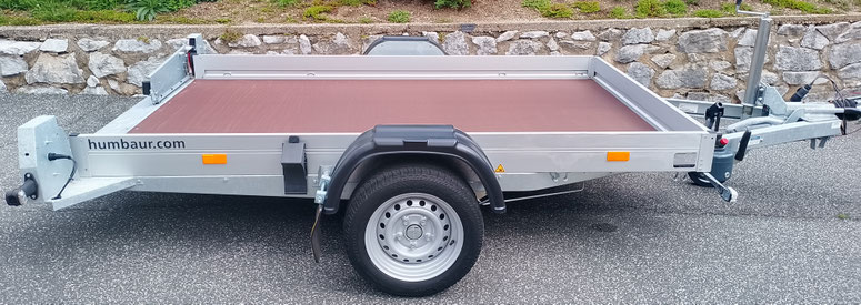 absenkbarer Motorradanhänger für 2 Bikes 2,50x1,56 / 1350 kg