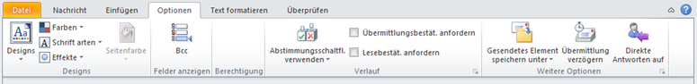 Outlook: Übermittlung verzögern