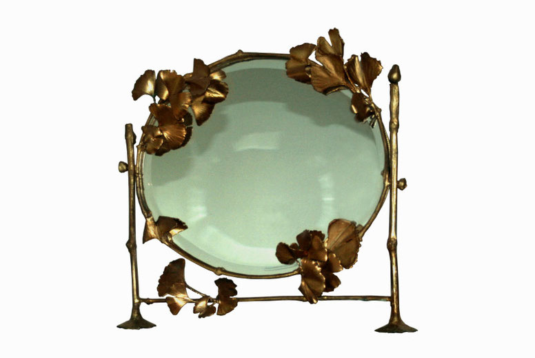 Cheval glass, gilded bronze and mirror, 48 x 43 cm