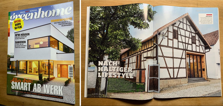 Veröffentlichung, "greenhome" Magazin Deutschland, Thema "Nachhaltiges Bauen"