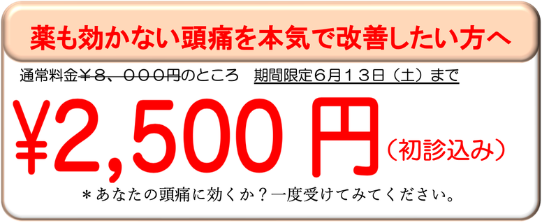 病院の薬も効かないほどの頭痛を治すキャンペーン